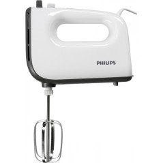 Philips Viva Collection HR3740 Hand Mixer with Turbo Function - Powerful Performance in White/Cashmere Grey